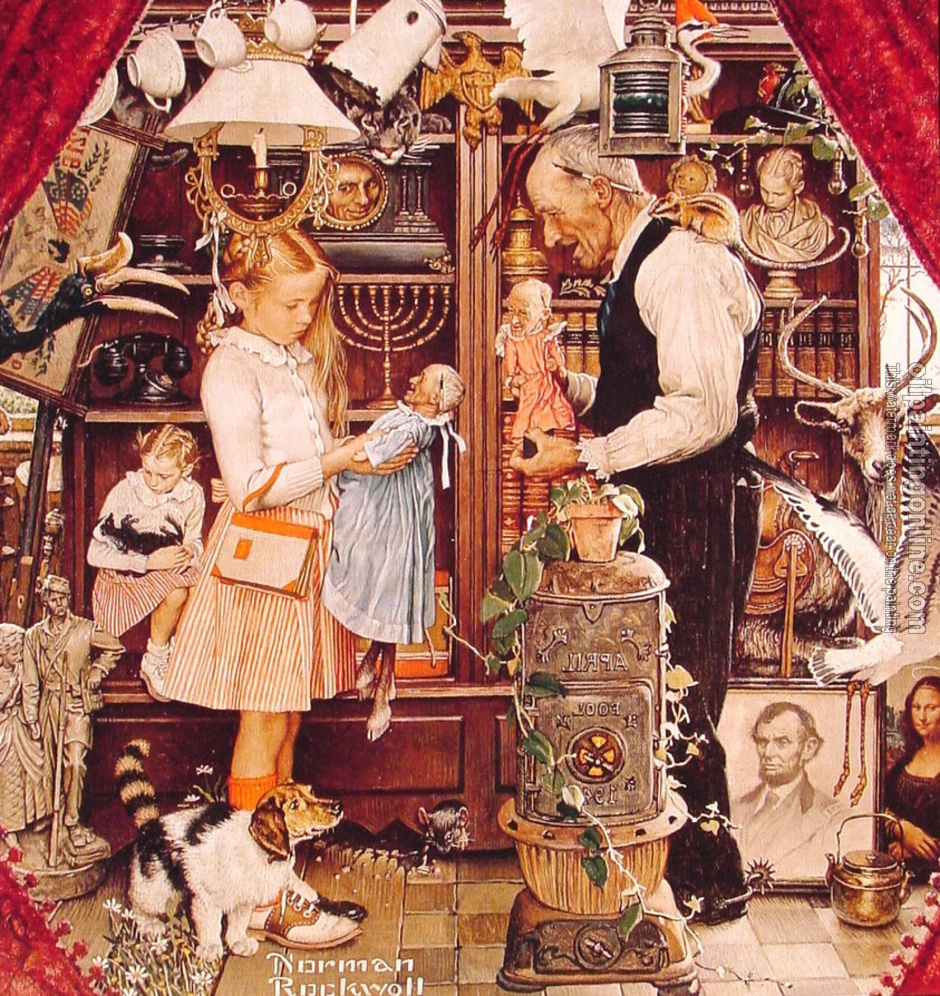 Rockwell, Norman - April Fool Girl with Shopkeeper